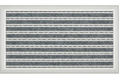 48x80cm POWER MAT - Halı Fitilli Alüminyum Paspas Gri