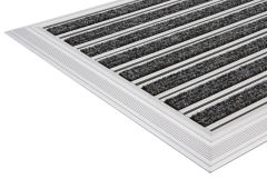 38x60cm POWER MAT - Halı Fitilli Alüminyum Paspas Kırmızı