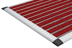 61x90cm ELEGANT MAT - Halı Fitilli Alüminyum Paspas Kırmızı