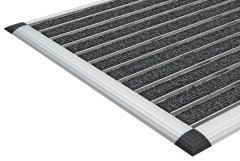 49x80cm ELEGANT MAT - Halı Fitilli Alüminyum Paspas Siyah
