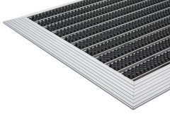 48x80cm ULTRA MAT - Fırça Fitilli Alüminyum Paspas Siyah