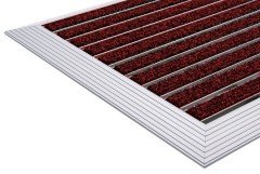 40x60cm ULTRA MAT - Halı Fitilli Alüminyum Paspas Kırmızı