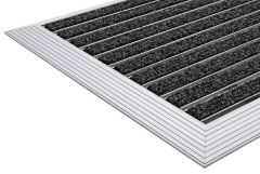 40x60cm ULTRA MAT - Halı Fitilli Alüminyum Paspas Siyah